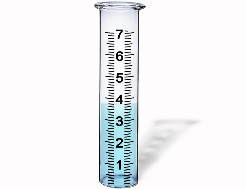 BIUWING 7"" Capacity Glass rain Gauge Replacement Tube for Outdoors Yard Garden with Lip, Best Rated, Easy to Read (1 pcs) - Image 1